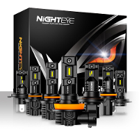 NightEye Auto Lighting A315 S6 6500K White 2PCS Car LED Headlight Bulb 14,000LM/Pair LED Headlamp IP Waterproof