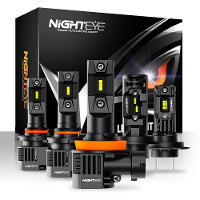 NightEye Auto verlichting A315 S10 2 stuks 6500K Witte LED koplampen voor auto's 22000LM/Paar LED voorlamp IP68 Waterdic