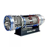 NIKOLATOY J 35A Jachtvliegtuigmotor Model Creatieve Bureau Ornamenten Decoratie Wetenschap Ontdekking Speelgoed