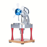 NikolaToy M16CF Hot Air Stirling Engine Model CNC Verspaand Aluminium Legering Ontwerp Creatieve Desktop Decoraties Wete