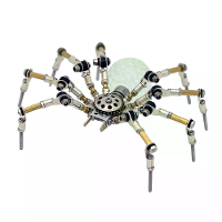 NIKOLATOY Mechanische Spinnenmodel DIY Montagekits Wetenschaps Speelgoed LED Licht Creatieve Bureau Ornamenten