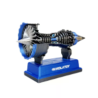 NIKOLATOY Miniatuur Trent 900 12cm Turbofan Motor Model Bureau Ornamenten Wetenschappelijke Ontdekking Speelgoed