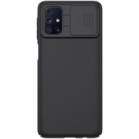 NILLKIN Bumper met schuiflensdeksel Schokbestendig Anti kras TPU + pc beschermhoes voor Samsung Galaxy M31S