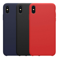 NILLKIN Gladde schokbestendige vloeibare siliconen rubberen beschermhoes voor iPhone XS Max
