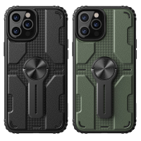 Nillkin voor iPhone 12 Pro/12 Case Bumpers met verwijderbare standaard Schokbestendige pc + TPU Protective Case