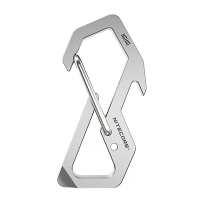 NITECORE NSH10 titanium snap haak sleutelhanger multifunctioneel gereedschap hulp voor flesopener schroevendraaier licht