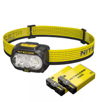 NITECORE UT27 PRO 800LM Dual Beam Licht Hoofdlamp Met 2 Stuks Batterijpakket USB Oplaadbare Brede Bereik Dual Power Kopl