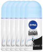 Nivea Black & White Invisible Pure Roll on Voordeelverpakking