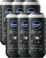 Nivea Men Active Clean 3 In 1 Shower Gel Multiverpakking