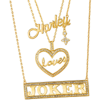 Noble Collection DC Comics: Harley Loves Joker Necklace Set