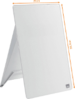 Nobo Glazen notitiebord Diamond Glass Desktop (b x h) 216 mm x 297 mm Stralend wit Incl. Tafelstandaard, Incl. Boardmarker