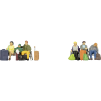 NOCH 0015213 H0 Zittende reizigers met bagage figuren Kant en klaar model, Kunststof model, Handbeschilderd, Zittend