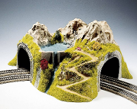 NOCH 05180 H0 Tunnel 2 sporig Kant en klaar model, Gebogen