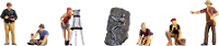 NOCH 15043 H0 Archeologen figuren Geverfd, Staand, Zittend