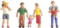 NOCH 15592 H0 Ouders en kinderen figuren Geverfd, Staand