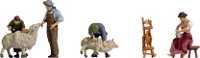 NOCH 15751 H0 Schapen scheren figuren Geverfd, Staand, Zittend