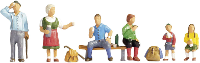 NOCH 15872 H0 Wandelaars figuren Geverfd, Staand