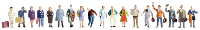 NOCH 16106 H0 Reizigers figuren Geverfd, Staand