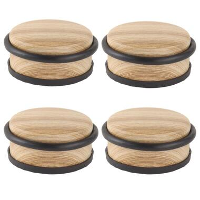 Nordix Deurstop 4 Stuks Deurstopper Deurbuffer Houtlook 4,7x10,4cm