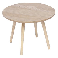 Bijzettafel van massief hout in natuurlijke kleur