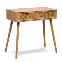Console 2 laden van hout en natuurlijk rotan