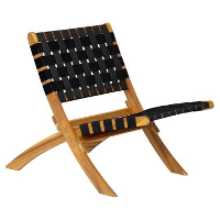 Fauteuil van massief acaciahout en nylon