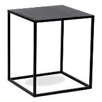 Industriële zwarte metalen bijzettafel