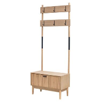 Massief houten entreekapstok