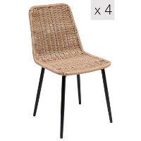 Set van 4 metalen tuinstoelen