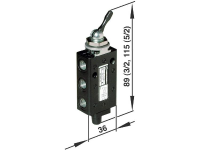 Norgren 03040302 Mechanisch bedienbaar pneumatisch ventiel 3/2 weg G 1/8 Materiaal (behuizing) Aluminium