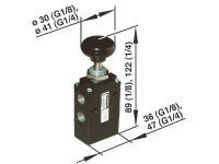 IMI NORGREN Mechanisch bedienbaar pneumatisch ventiel 03040402 Materiaal (behuizing) Aluminium 1 stuk(s)