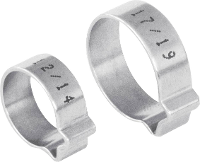 Norma Bevestigingsring met 1 oor 1107010014 Bundel Ø (bereik) 12 tot 14 mm Zilver 1 stuk(s)