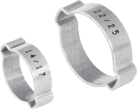 Norma NORMA Bevestigingsring met 2 oren 1107012011 Bundel Ø (bereik) 9 tot 11 mm Zilver 1 stuk(s)