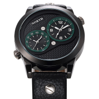 North 6011 Two Time Zones Craetive Watch