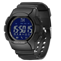 NORTH EDGE AK 100M waterdichte stopwatch Stappenteller Camera op afstand LED achtergrondverlichting Elektronicaweergave