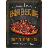 Nostalgic Art muurplaatje/wandbord   metaal   Barbecue thema   30 x 40 cm   Mancave
