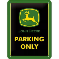 Nostalgic Art wandbord/muurplaatjes   metaal   John Deere Parking Only   20 x 30 cm   mancave