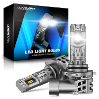NOVSIGHT A500 N63 2 STUKS 6500K Auto LED Koplamp Lampen 20000LM/ paar Koel Witte IP68 Waterdicht LED Koplamp