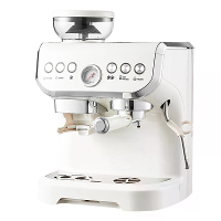 [EU Direct] NovuLife 1450W 20 Bar espressomachine met ingebouwde maalwerk, visuele drukmeter, 2L watertank, stoompijp, v