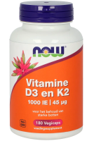 NOW Vitamine D3 en K2 1000IE Capsules