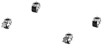NVent SCHROFF 24630020 19 inch Wielen voor patchkast