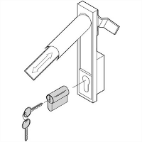 NVent SCHROFF 60127613 19 inch Deurcilinder voor patchkast Meerdere kleuren