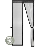O'DADDY Deurgordijn Deluxe FIBER   Magnetisch Vliegengordijn 92x210 Zwart