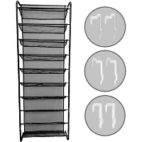 O'DADDYÂ® Hangend schoenenrek metaal   Opdek en stompe deur   20x51x182