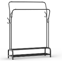 O'DADDYÂ® Kledingrek metaal   dubbele buis tot 25 kg   110x33x 157   zw