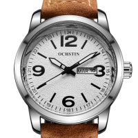 Ochstin Gq047b Fashion Men Quartz Watch Casual Leather Strap Sport Watch