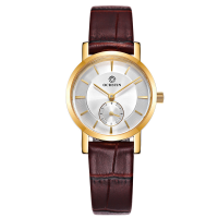 Ochstin Lq017c Casual Design Leather Quartz Watch Waterproof Analog Female Wristwatch