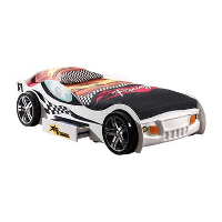 Vipack autobed Turbo Racing   wit   63x111x225 cm   Leen Bakker