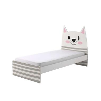 Vipack bed Cat   wit/grijs   204x121x99 cm   Leen Bakker