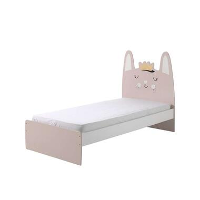 Vipack bed Rabbit   wit/roze   204x121x99 cm   Leen Bakker